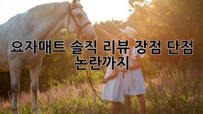 요자매트 솔직 리뷰: 장점, 단점, 논란까지!